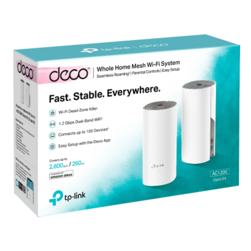 Routeur Wi-Fi Mesh AC1200, Vitesse 1 167 Mbps, Couverture Totale, Contrôle Parental TP-Link Deco E… — TP-Link · Smarty Paris 18e